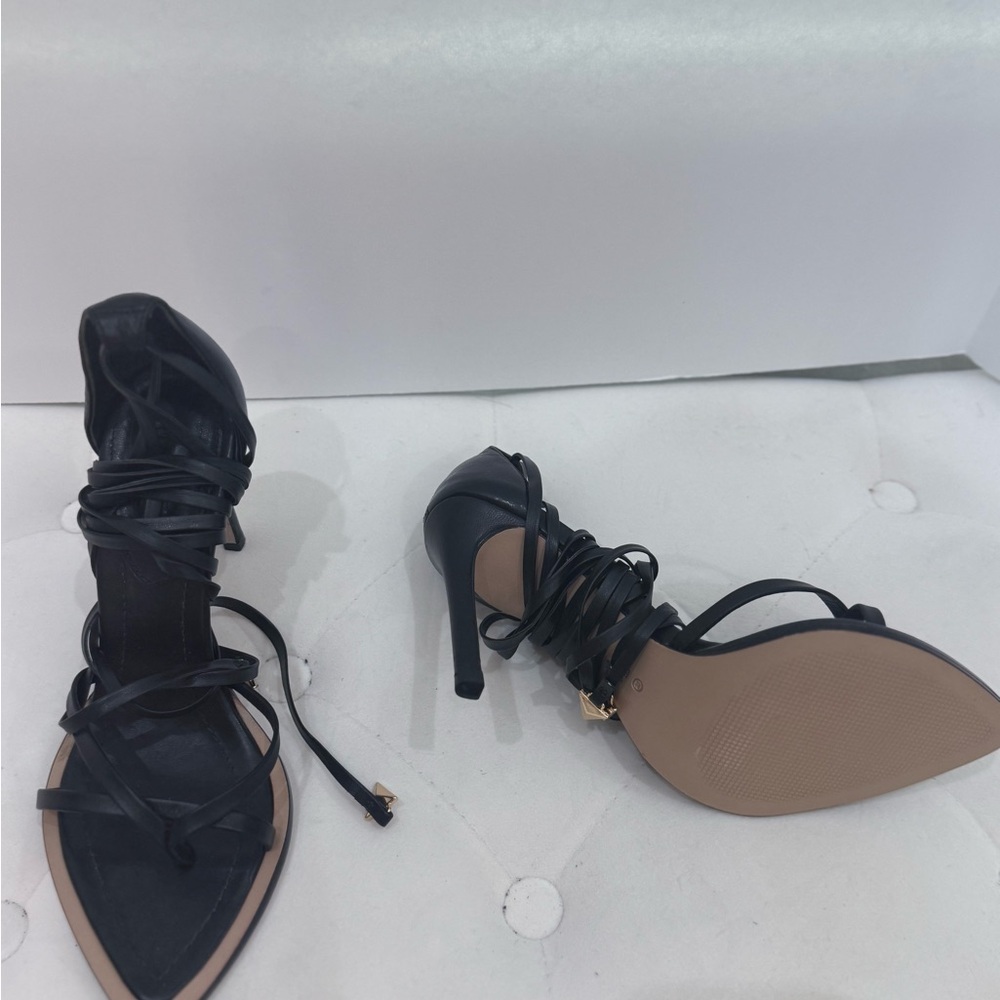 SCHUTZ Black Strappy Heels